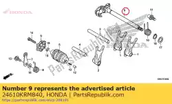 Here you can order the spindle comp., gearshift from Honda, with part number 24610KRM840: