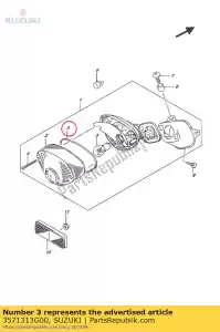 Suzuki 3571313G00 empaquetadura - Lado inferior