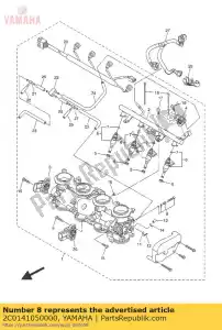 yamaha 2C0141050000 conjunto de parafuso piloto - Lado inferior