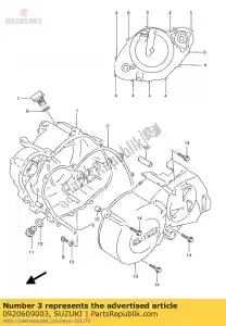 Suzuki 0920609003 alfinete - Lado inferior