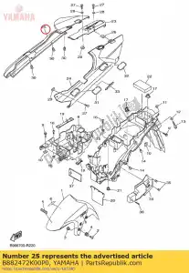 yamaha B882472K00P0 ok?adka, ogon 2 - Dół