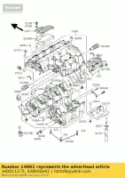 140011275, Kawasaki, set carter zx900-e1 kawasaki zx 900 1998 2000 2001, Nieuw