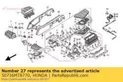 Ici, vous pouvez commander le crochet, r. Paramètre de couverture de lien auprès de Honda , avec le numéro de pièce 50736MT8770: