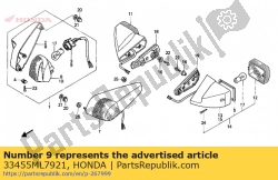 Aquí puede pedir zócalo comp., l. Fr de Honda , con el número de pieza 33455ML7921:
