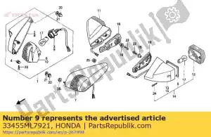 Honda 33455ML7921 socket comp., l.fr - La partie au fond