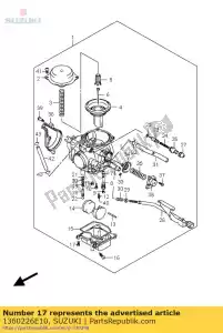 suzuki 1360226E10 parafuso - Lado inferior