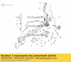 Qui puoi ordinare tubo freno anteriore hecu abs-clamp da Piaggio Group , con numero parte 2B002997: