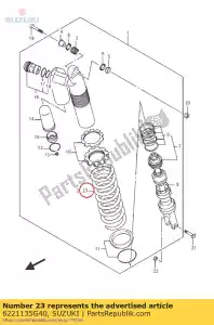 Suzuki 6221135G40 resorte (k = 5.9) - Lado inferior