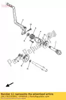 2AL156200000, Yamaha, kick crank assy yamaha ysr 50 80, Novo