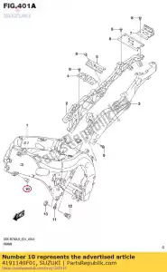 Suzuki 4191140F01 afstandsstuk, motor m - Onderkant