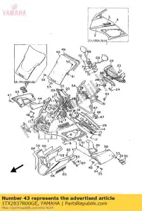 Yamaha 1TX2837R00GE parrilla, toma de aire 2 - Lado inferior