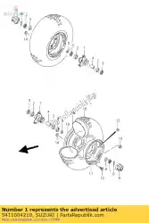 Here you can order the hub, front from Suzuki, with part number 5411004210: