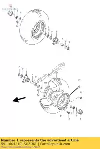 suzuki 5411004210 hub, front - Bottom side