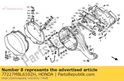 deksel, r. Zadeltas * yr217m * (yr217m elegant beige metallic) van Honda, met onderdeel nummer 77227MBL610ZH, bestel je hier online: