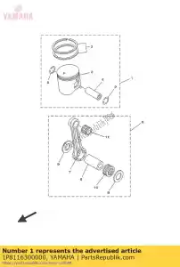 yamaha 1P8116300000 piston assy (std) - Bottom side