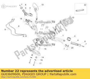 Piaggio Group GU03609600 braçadeira de mangueira l36 mm - Lado inferior