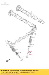 klep-uitlaat zx600-e12 van Kawasaki, met onderdeel nummer 120050024, bestel je hier online: