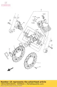 yamaha 1WS2580U0000 caliper assy (right) - Bottom side