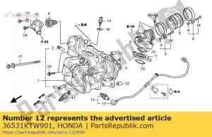 Honda 36531KTW901 sensor de oxigênio - Lado inferior