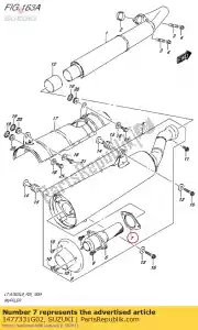 Suzuki 1477331G02 pakking - Onderkant