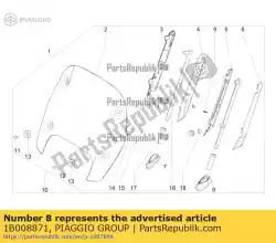 Tutaj możesz zamówić guarnizione per asta destra parabrezza od Piaggio Group , z numerem części 1B008871: