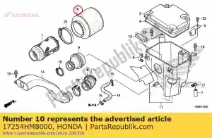 honda 17254HM8000 luchtfilter - Onderkant