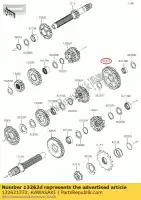 132621372, Kawasaki, 01 versnelling, output laag, 39t kawasaki  230 2020 2021, Nieuw