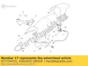 Piaggio Group 977754Y01 cover pillion rider seat red - Bottom side