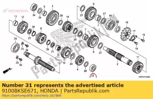 Honda 91008KSE671 roulement, bille radiale, 600 - La partie au fond