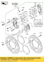 430800074DJ, Kawasaki, caliper-sub-assy,fr,rh,b vn170 kawasaki  klz vn vulcan 1000 1700 2011 2012 2013 2014 2015 2016 2017 2018, New