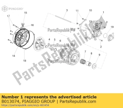 Aprilia B013074, Ontkoppelingsflens koppeling zwart, OEM: Aprilia B013074