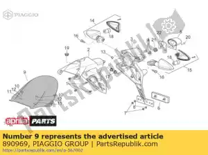 Piaggio Group 890969 rear mudguard. carb. - Bottom side