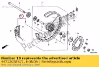 44712GBF871, Honda, tubo, pneumatico (bridgestone) honda cr  r rb crf f cr80rb lw cr85rb crf150rb 85 150 80 , Nuovo