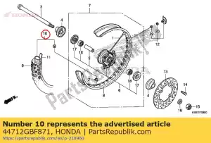 Honda 44712GBF871 chambre à air, pneu (bridgestone) - La partie au fond