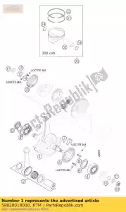 ktm 59830018000 krukas cpl.250 rac. 2002 - Onderkant