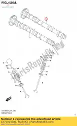 Aqui você pode pedir o árvore de cames, entrada em Suzuki , com o número da peça 1271014J00: