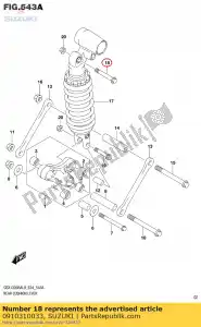 Suzuki 0910310033 parafuso 10x70 - Lado inferior