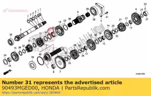 honda 90493MGED00 ring, spie, 40mm - Onderkant