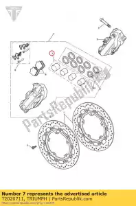 triumph T2020711 piston set, caliper, front - Bottom side