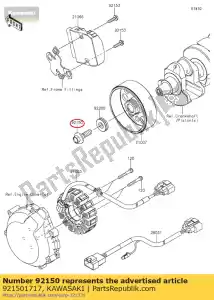 kawasaki 921501717 bolt,12x40 klx250-e1 - Bottom side