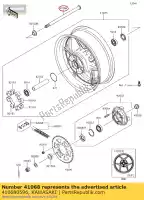 410680596, Kawasaki, Eje, rr, l344 kawasaki klz versys a b 1000 klz1000 , Nuevo