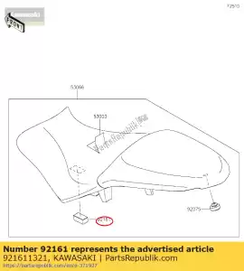 kawasaki 921611321 amortiguador, asiento zx636-b2 - Lado inferior