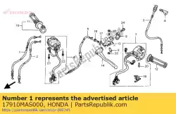 Qui puoi ordinare cavo comp. A, acceleratore da Honda , con numero parte 17910MAS000: