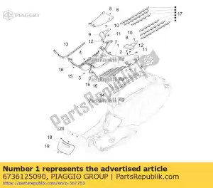 Piaggio Group 6736125090 poggiapiedi verniciato - Il fondo