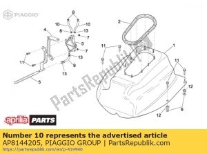 aprilia AP8144205 tubo - Lado inferior