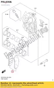 Suzuki 5910014830 pad set - Onderkant