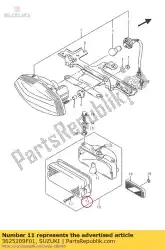 lens set van Suzuki, met onderdeel nummer 3625209F01, bestel je hier online: