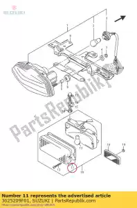 Suzuki 3625209F01 ensemble de lentilles - La partie au fond