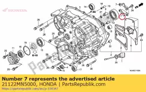 honda 21122MN5000 plaque, réglage du roulement primaire - La partie au fond