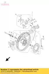 Aqui você pode pedir o aro em Yamaha , com o número da peça 1D5F51440000: